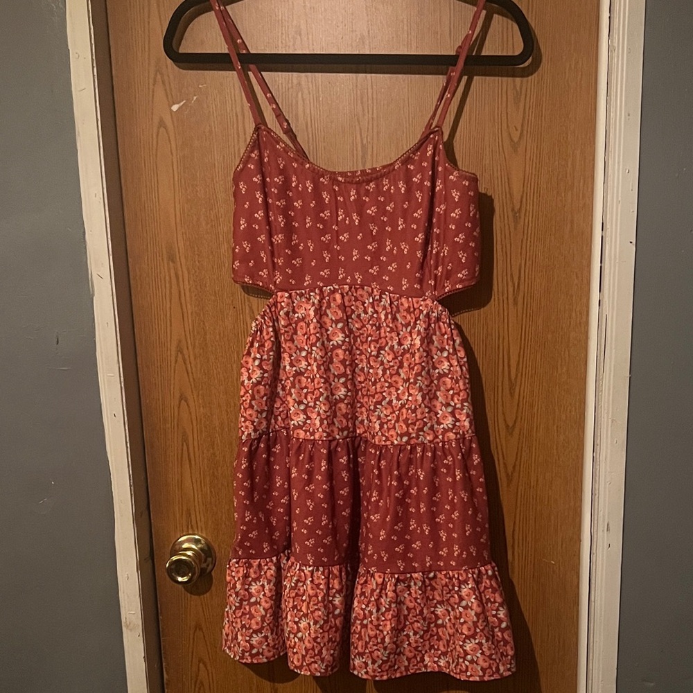 Altar'd State Red Floral Mini Dress